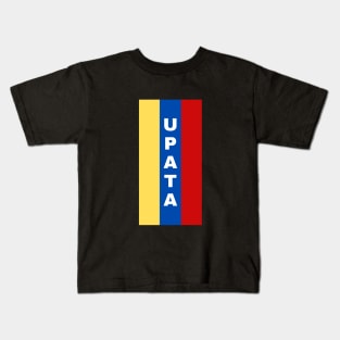 Upata City in Venezuelan Flag Colors Vertical Kids T-Shirt